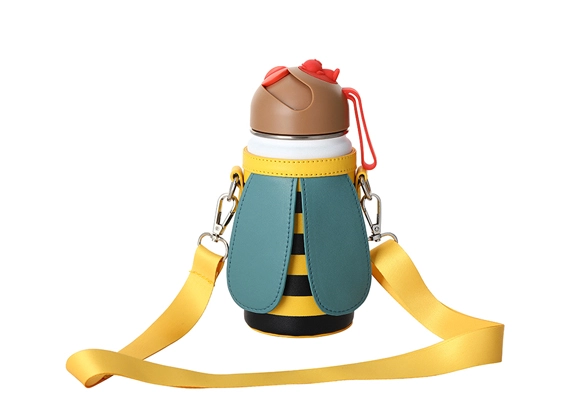 حقيبة زجاجة ماء للأطفال من الجلد 14 أونصة SJB073