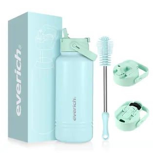 زجاجة ماء معزولة بغطاء الوجه والقش 01611C