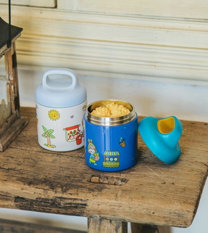 أوعية طعام للأطفال من الفولاذ المقاوم للصدأ